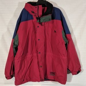 SERAC Ski Snowboarding Red Blue Green Coat Men XL